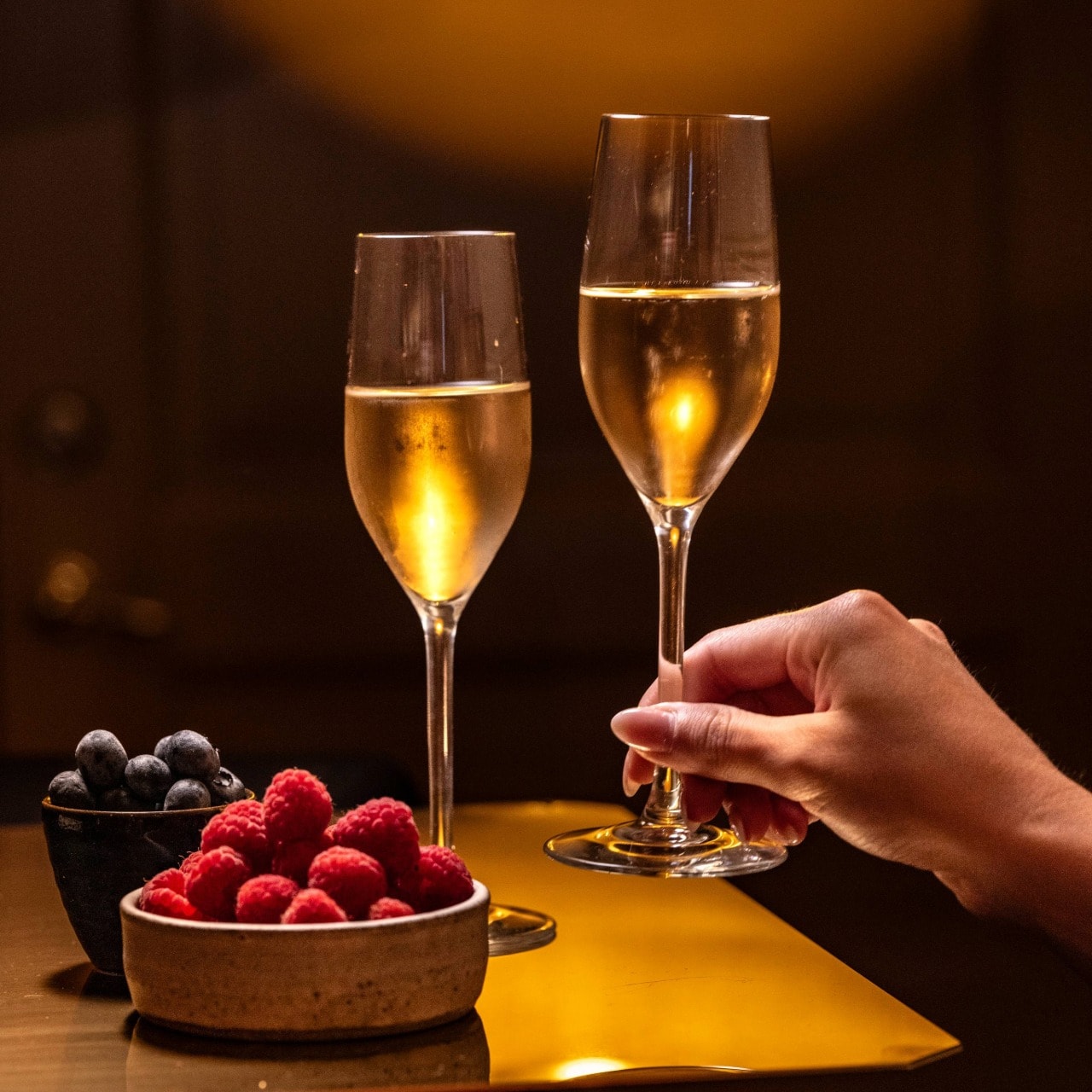 Pauslyx med dryck och snacks