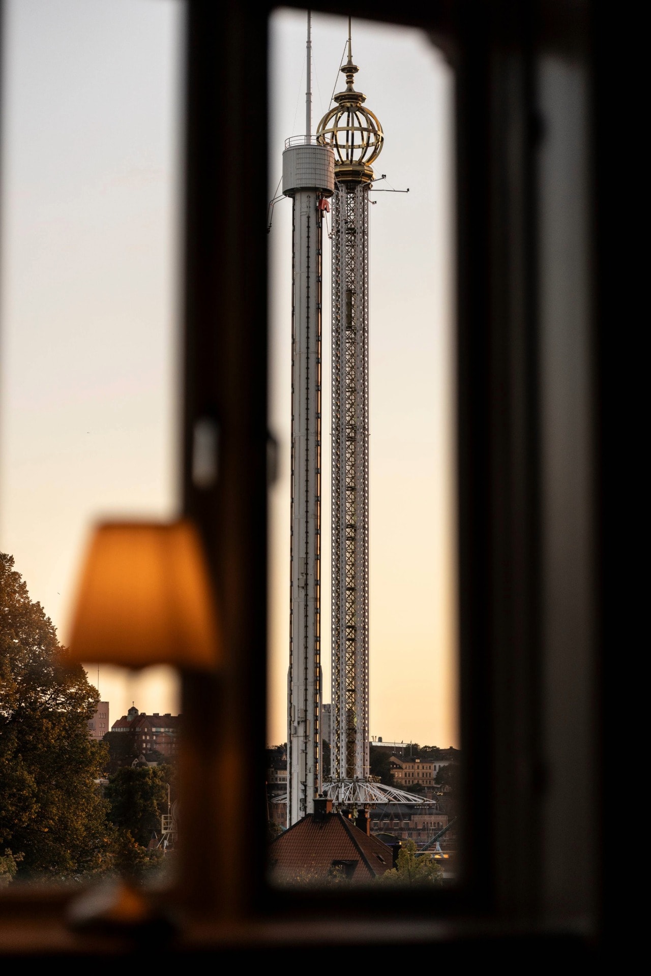 Vy över Gröna Lund från festvåningen