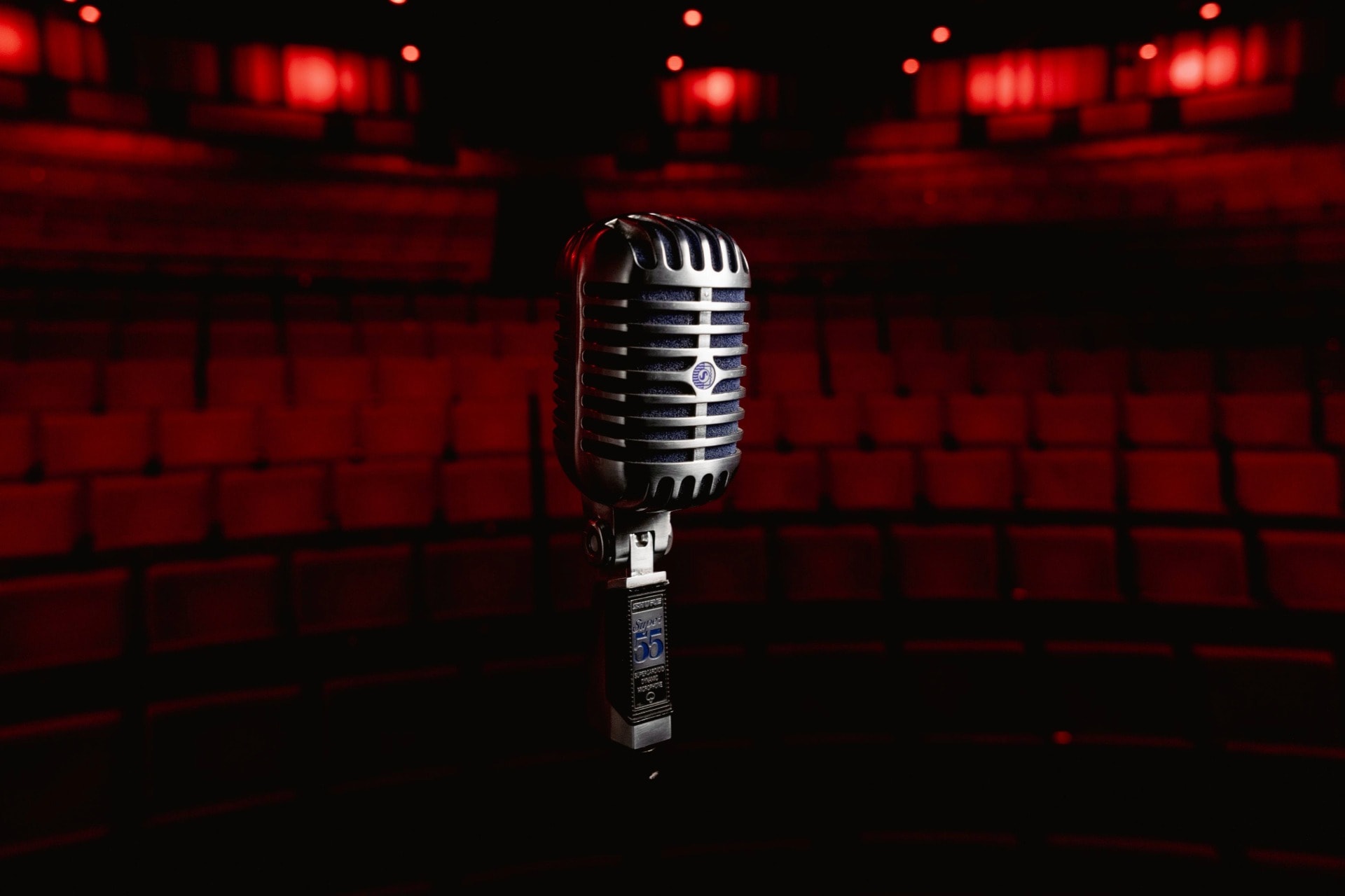 Mikrofon på Nya Cirkus scen
