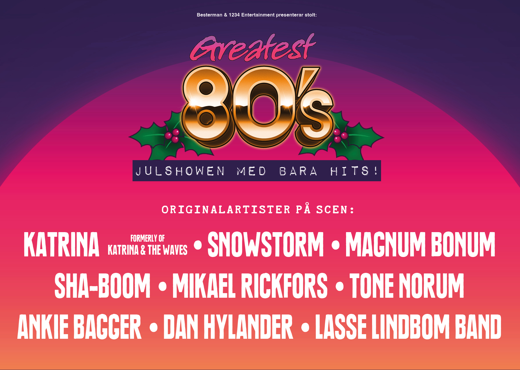 Greatest 80´s En julshow med bara hits Cirkus Arena & Restaurang